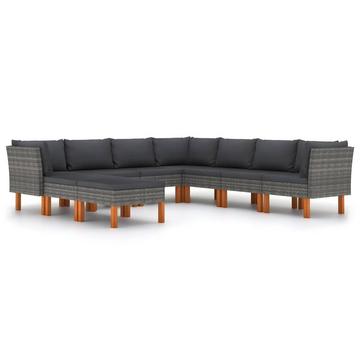 Garten-sofa-set poly-rattan