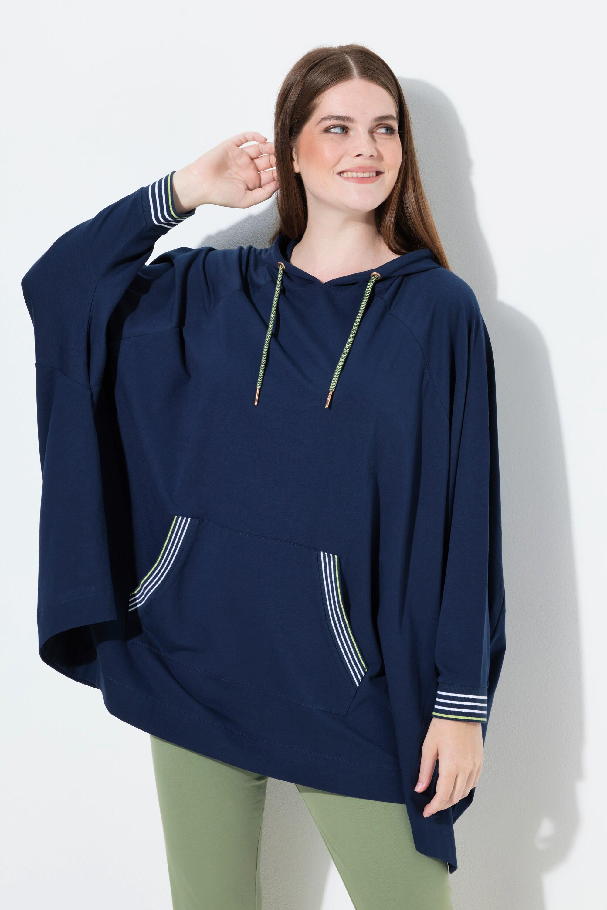 Ulla Popken Poncho Loungewear Oversize Cappuccio Maniche Lunghe  