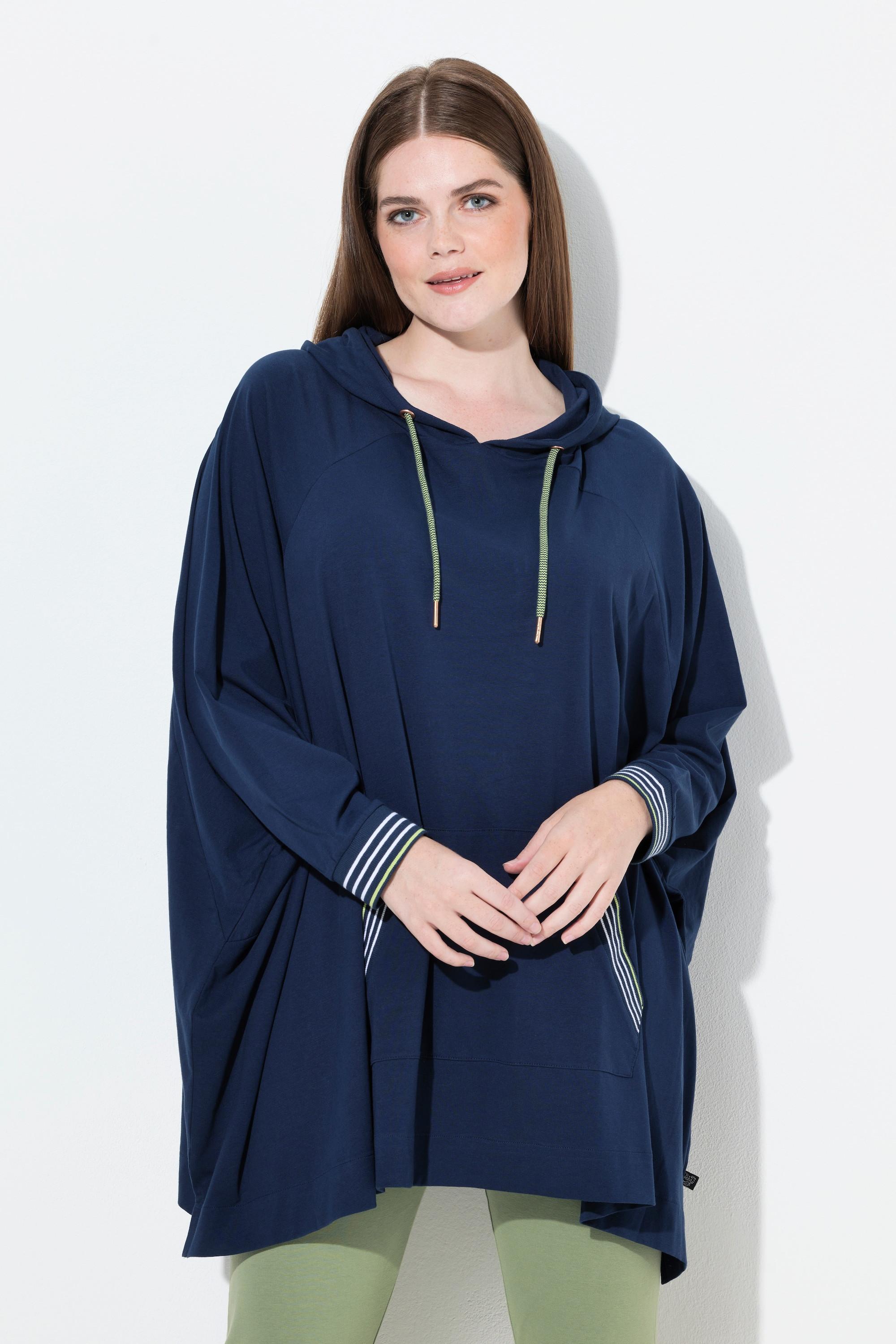 Ulla Popken Poncho Loungewear Oversize Cappuccio Maniche Lunghe  