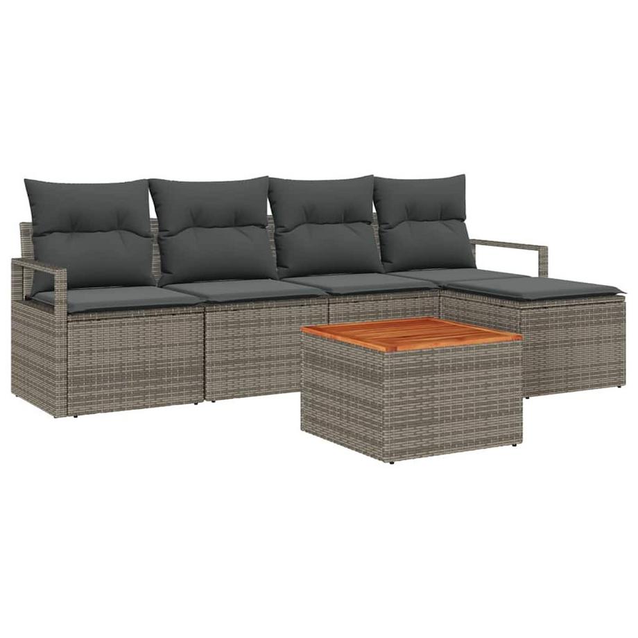 Gartensofa-set poly-rattan