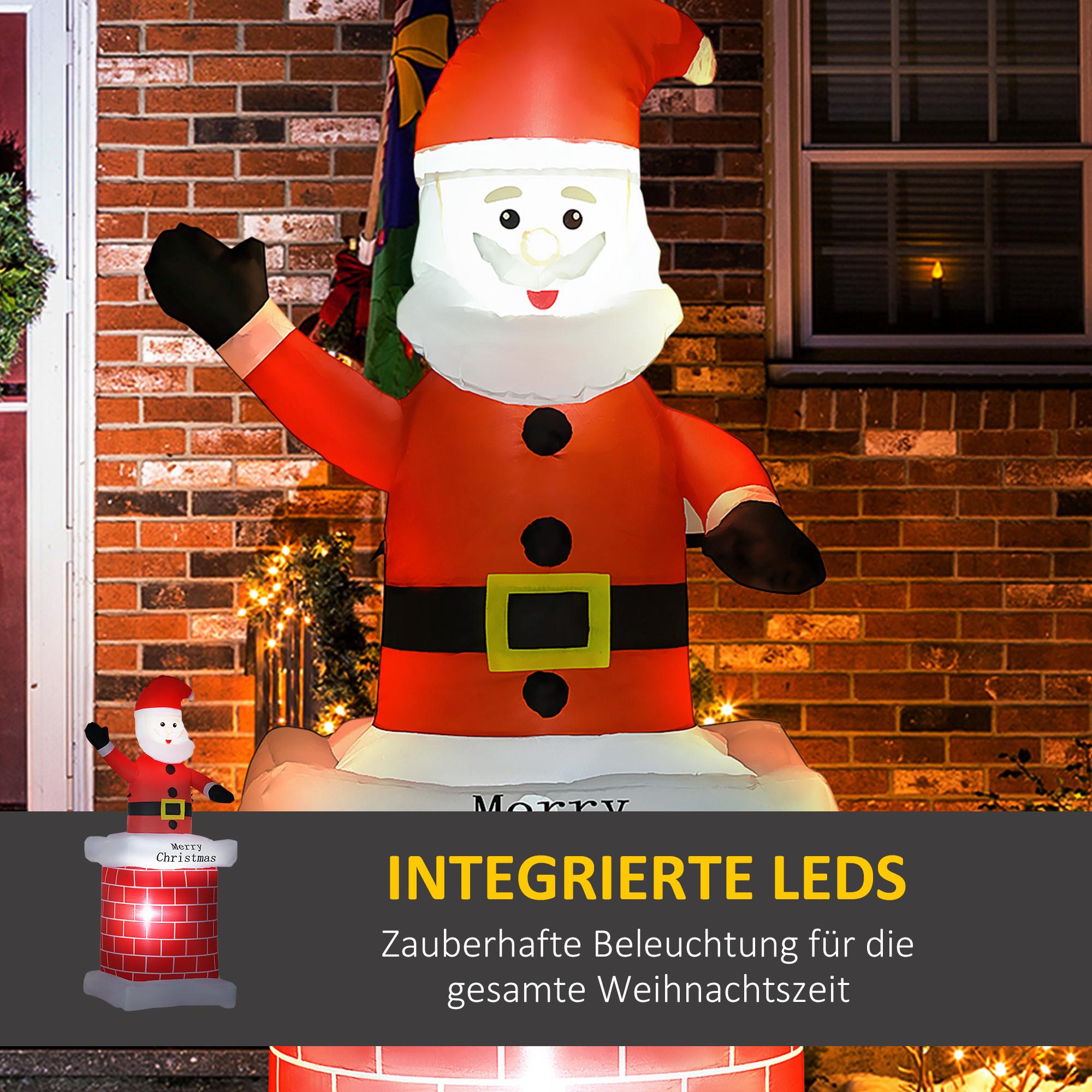 HOMCOM Aufblasbarer Weihnachtsmann  