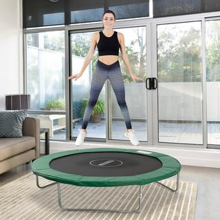 HOMCOM Set Di Accessori Per Trampolino Copertura Per Bordi, Rete Di Sicurezza, Telo Impermeabile, Per 8 Piedi-15 Piedi, Ø 305 Cm, Verde  