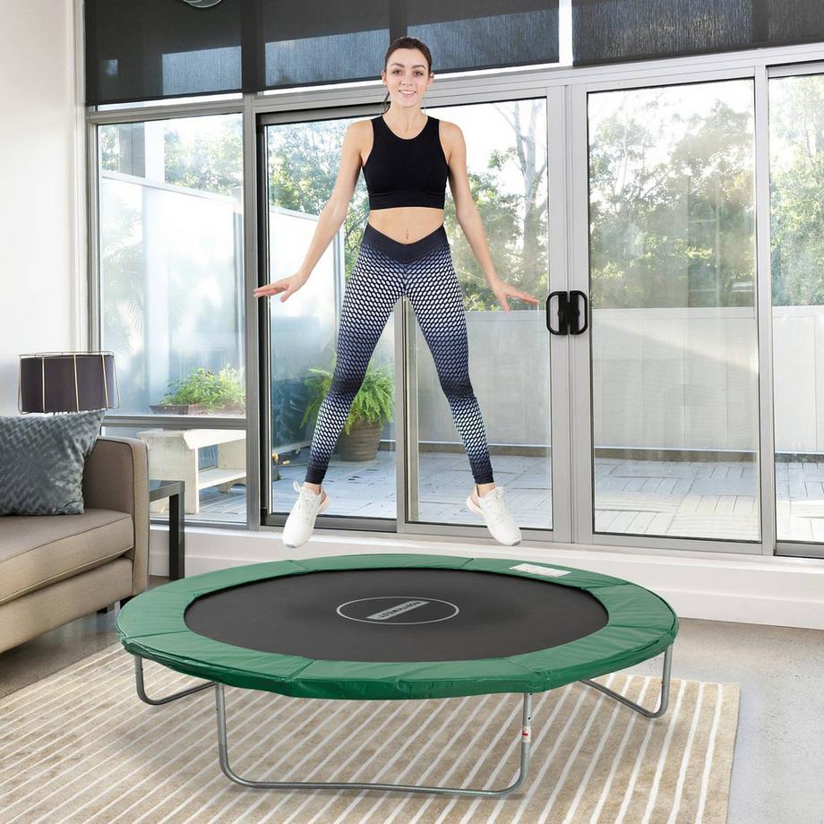 Northio Set Di Accessori Per Trampolino Copertura Per Bordi, Rete Di Sicurezza, Telo Impermeabile, Per 8 Piedi-15 Piedi, Ø 305 Cm, Verde  