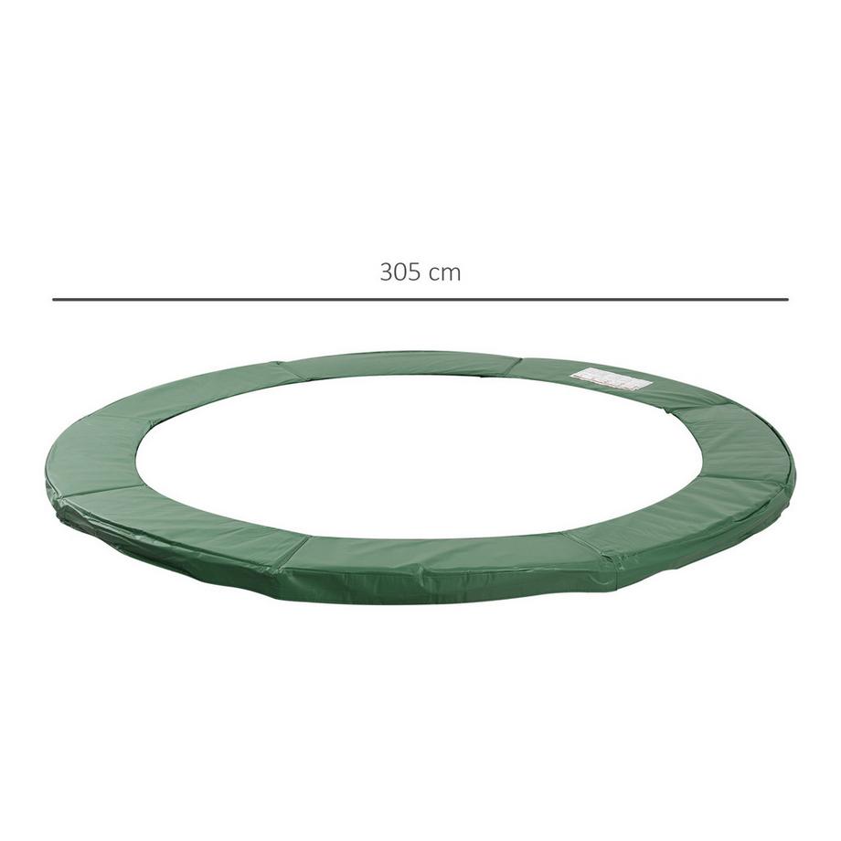 Northio Set Di Accessori Per Trampolino Copertura Per Bordi, Rete Di Sicurezza, Telo Impermeabile, Per 8 Piedi-15 Piedi, Ø 305 Cm, Verde  