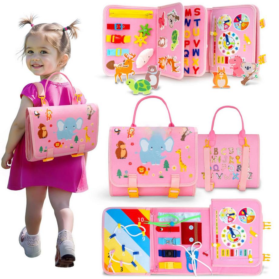 Beschäftigtes Brett, ruhiges Buchaktivitätsbrett