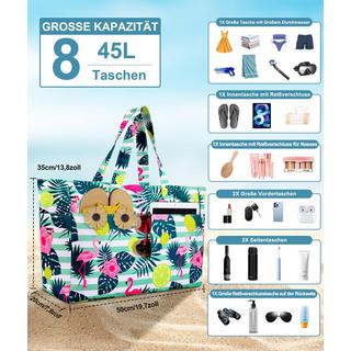 Only-bags.store Grosse Strandtasche mit Reissverschluss  