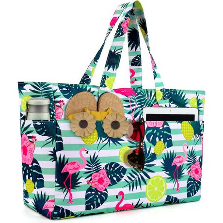 Only-bags.store Grosse Strandtasche mit Reissverschluss  