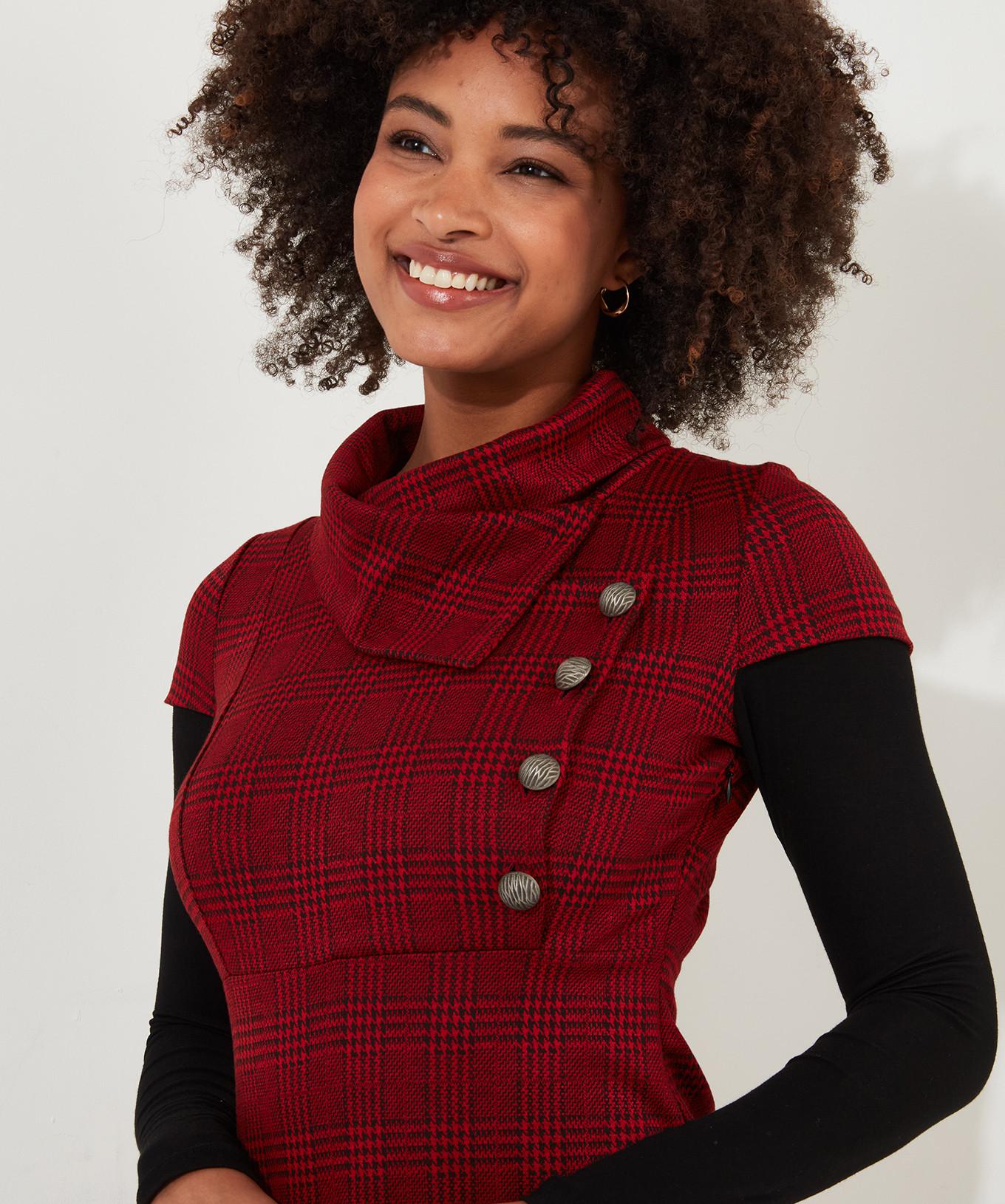 Joe Browns Jacquard Karo Rollkragen Tunika  