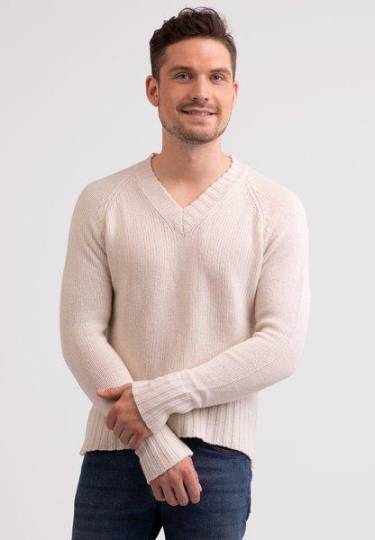 CASH-MERE.CH Pullover Scollo a V Cashmere Riciclato  