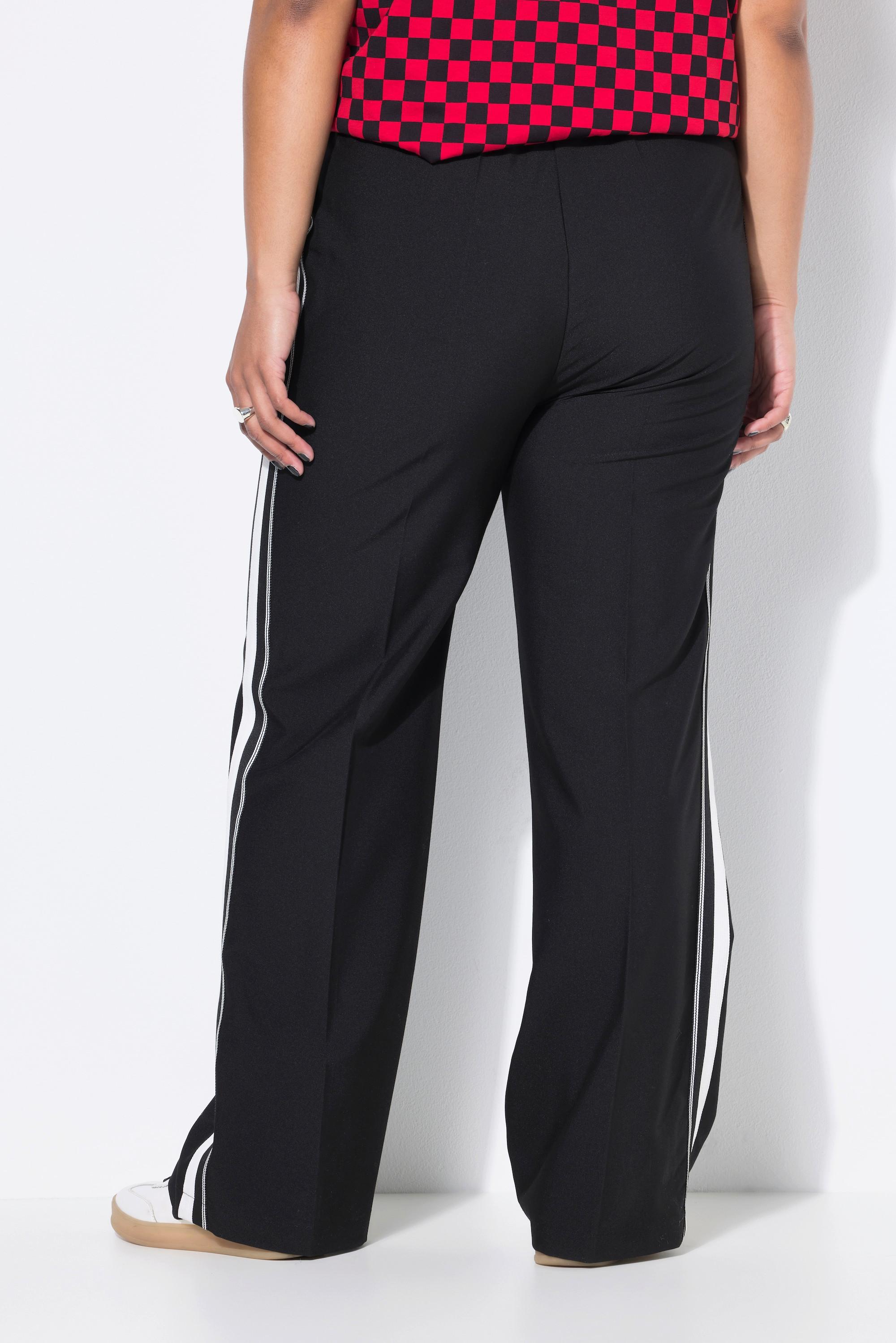 Studio Untold Pantalon Straight Wide Legs Bandes Fantaisies  