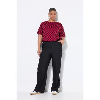 Studio Untold Pantalon Straight Wide Legs Bandes Fantaisies  