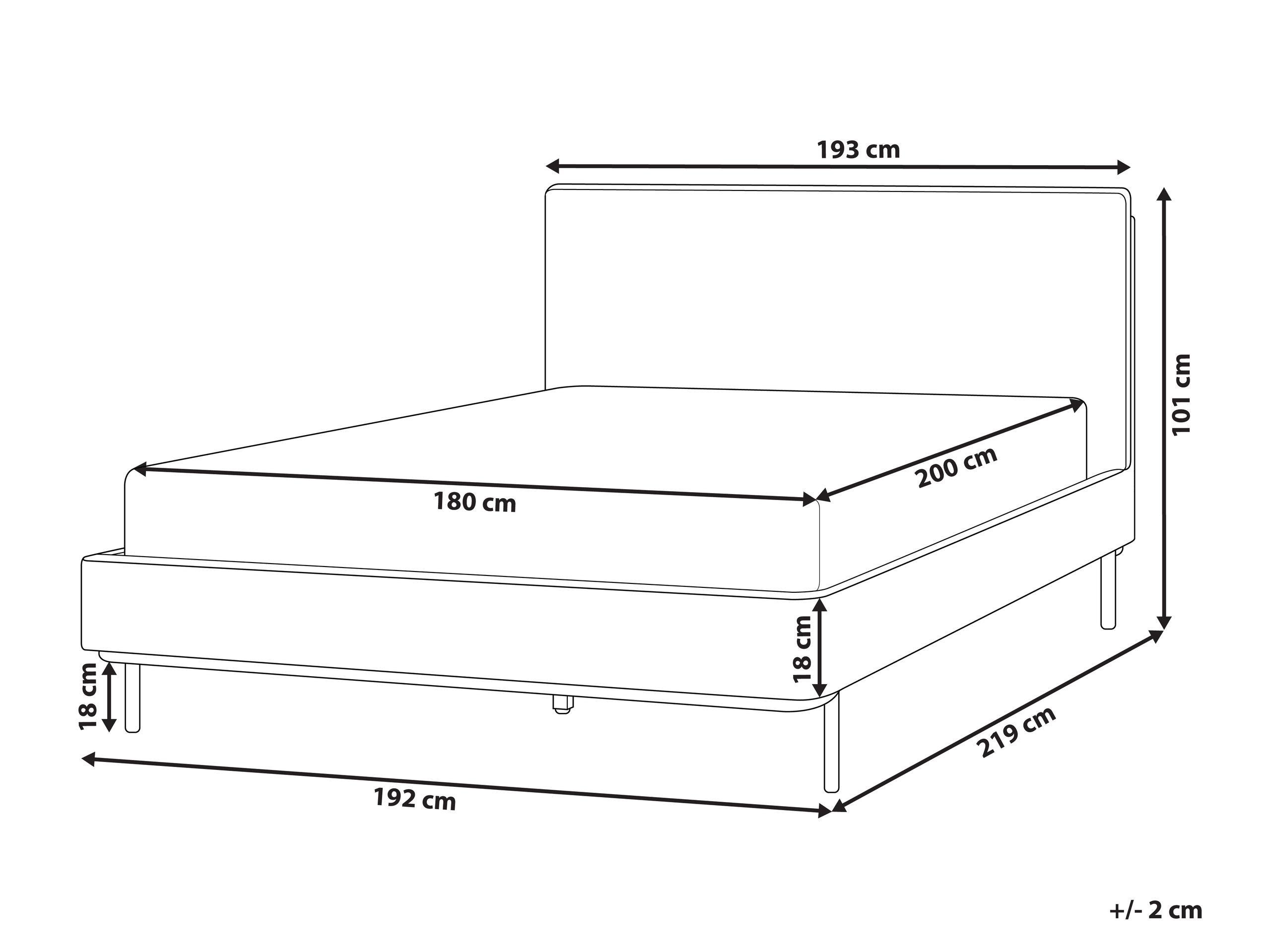 Beliani Letto en Tessuto Minimalista CORIO  
