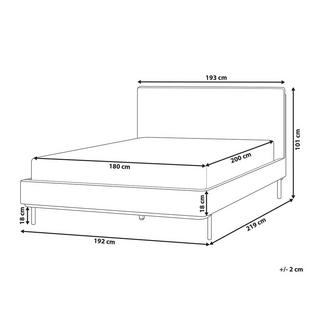 Beliani Letto en Tessuto Minimalista CORIO  