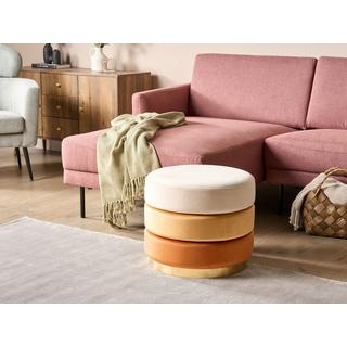 Beliani Pouf en Velours Moderne LOUIN  