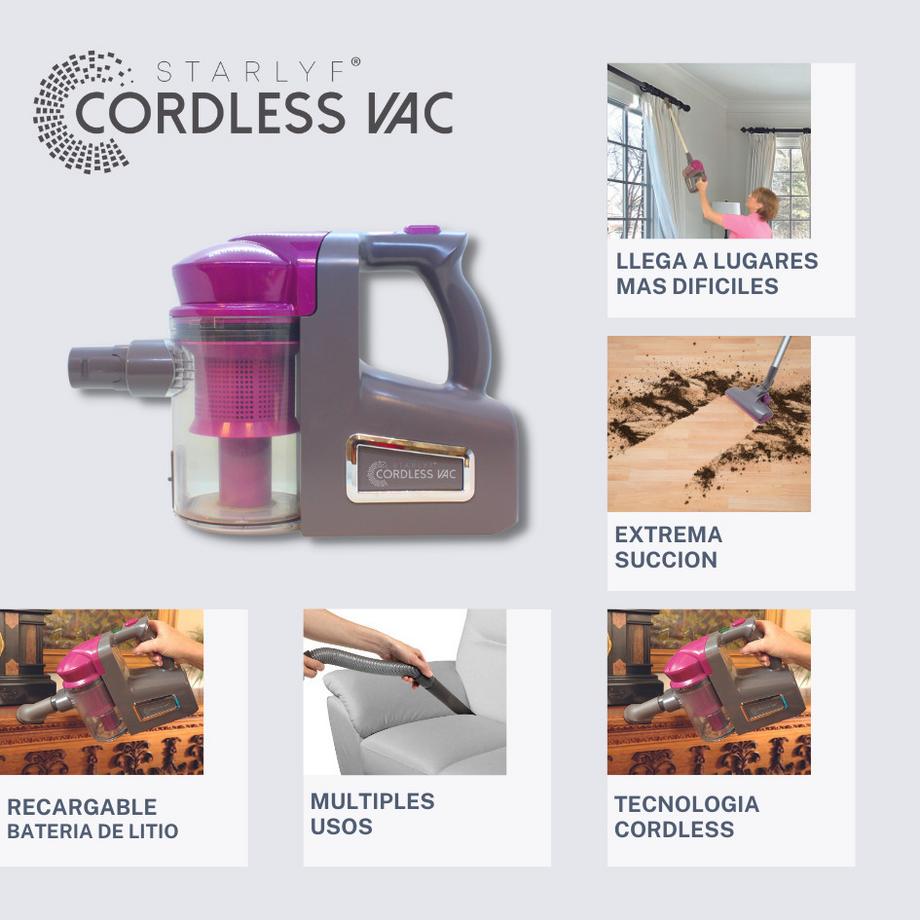 STARLYF Cordless Vac-Aspiratore verticale cordless senza sacco  