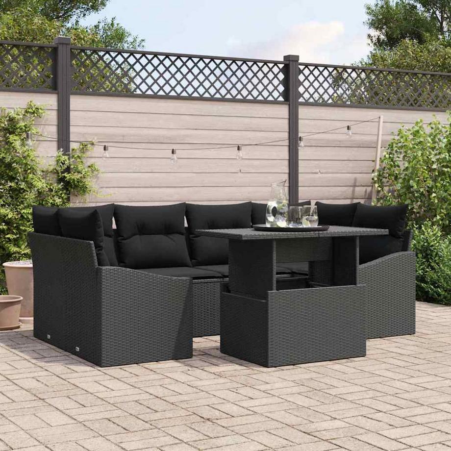VidaXL Canapé de jardin poly rattan  