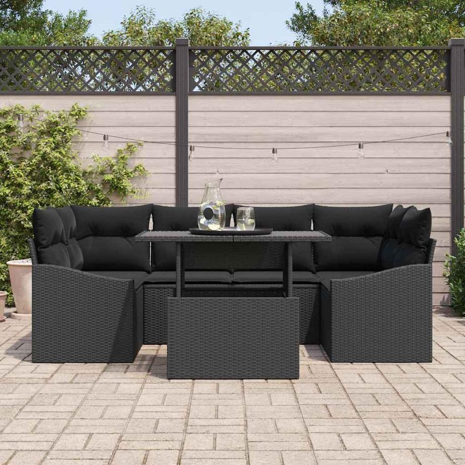 VidaXL Canapé de jardin poly rattan  