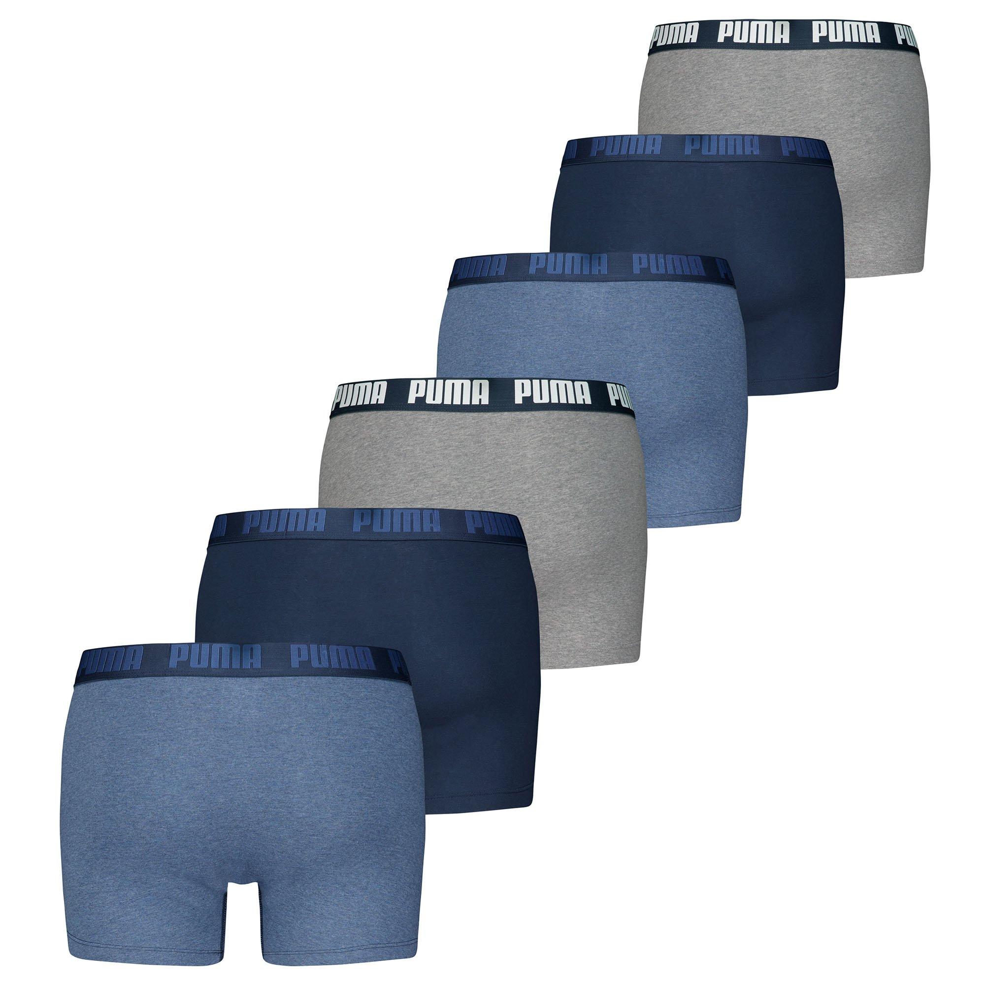 PUMA Basic Boxer 6P Ecom Figurbetonte Boxershorts  
