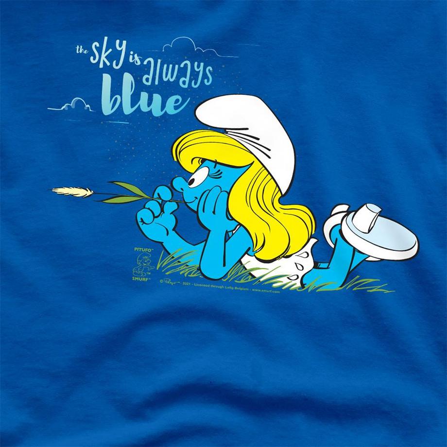Les Stroumpfs  T-ShirtMotif Schtroumpfette The Sky Is Always Blue 