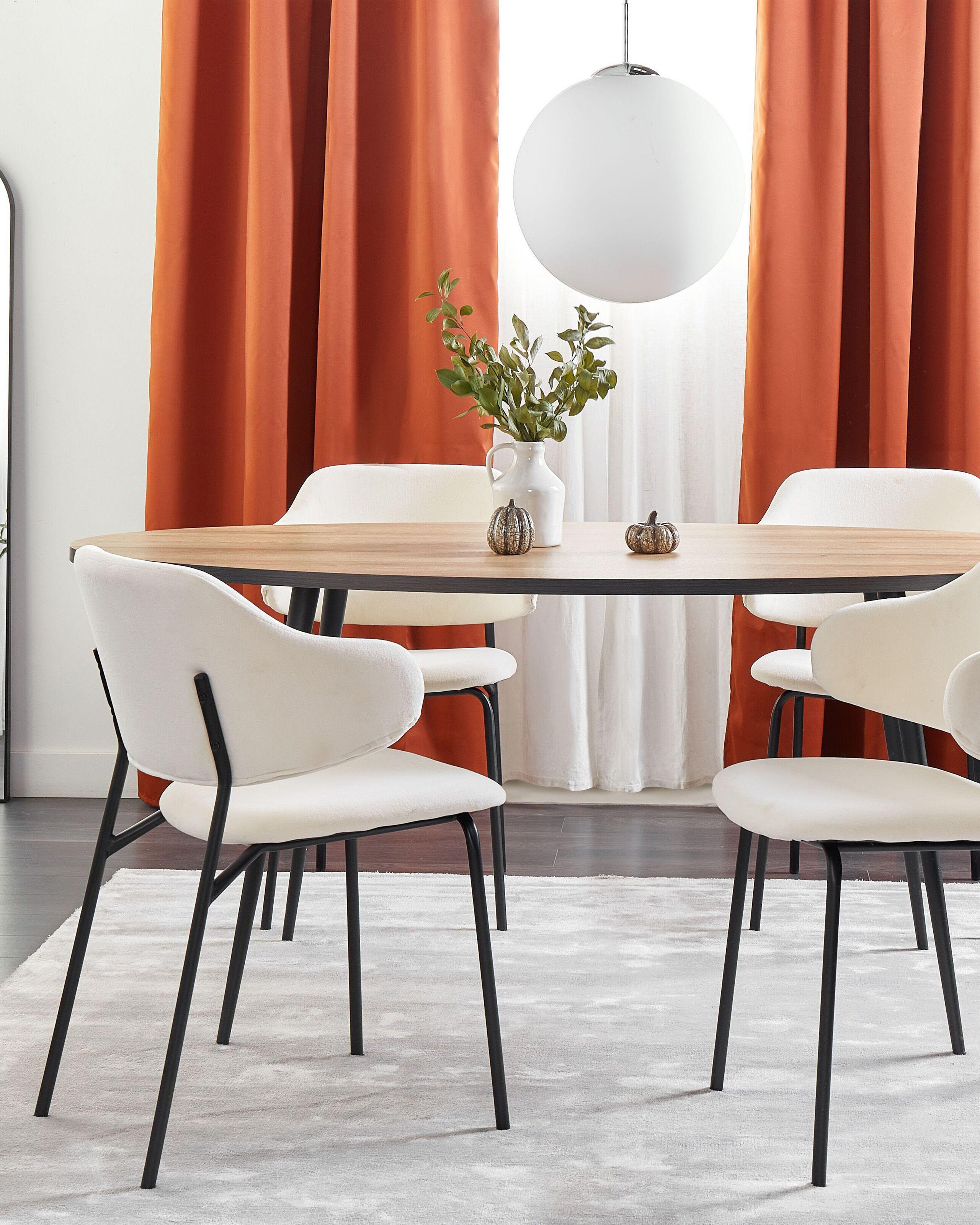 Beliani Esszimmerstuhl aus Polyester Modern KENAI  