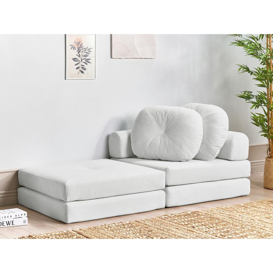 Beliani Divano letto en Velluto a coste Moderno OLDEN  