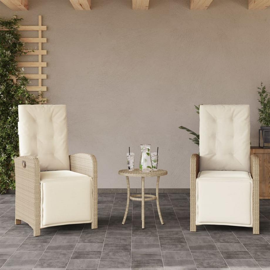 VidaXL Gartensessel verstellbar poly-rattan  