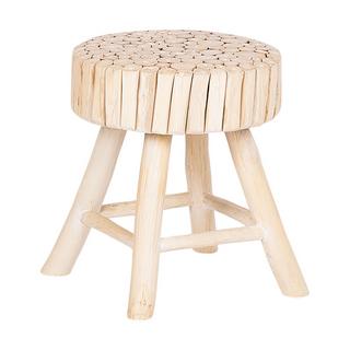 Beliani Nachttisch aus Teakholz Boho NAMPA  