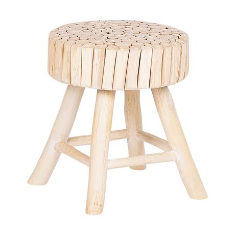 Beliani Nachttisch aus Teakholz Boho NAMPA  