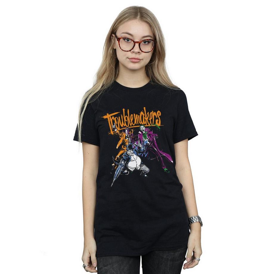 DC COMICS Troublemakers T-Shirt Stampa Grafica  