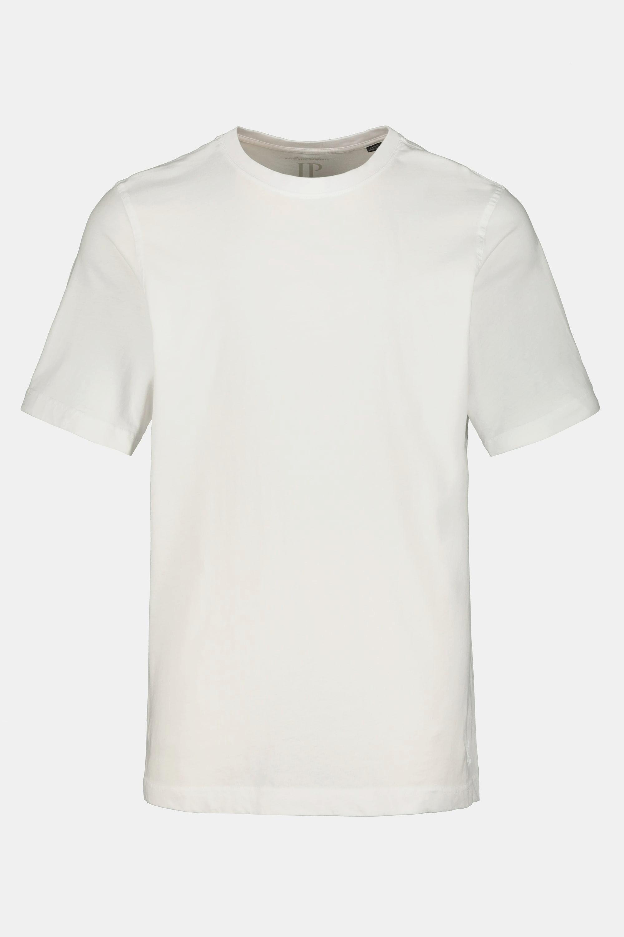 JP1880  T-shirt Basic en coton peigné, col rond blanc neige 