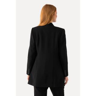 Ulla Popken  Blazer in acetato con collo alto e gancino 