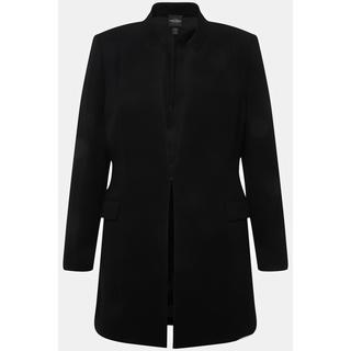 Ulla Popken  Blazer in acetato con collo alto e gancino 