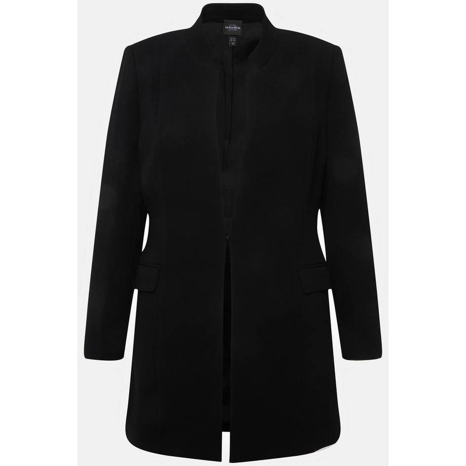 Ulla Popken Blazer en acétate Col Montant Fermeture à Crochet  