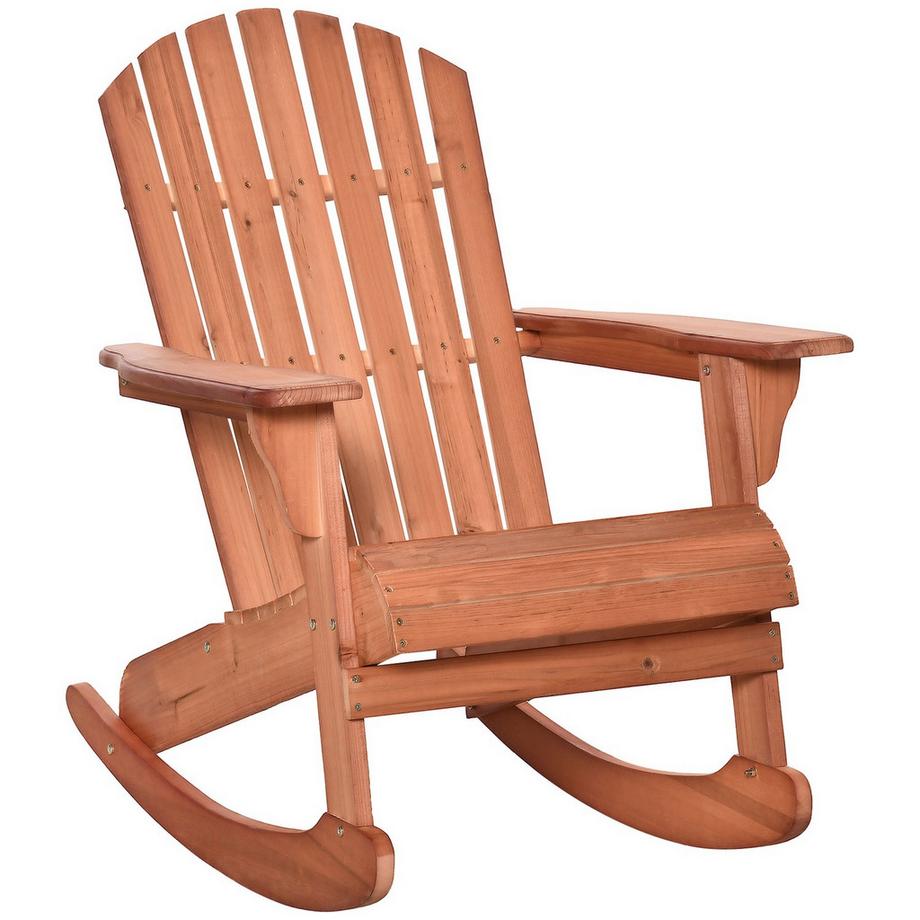 Adirondack Chaise De Jardin Chaise À Bascule Chaise À Bascule Chaise De Jardin Mobilier De Jardin Chaise De Balcon Naturel 77 X 94 X 97 Cm