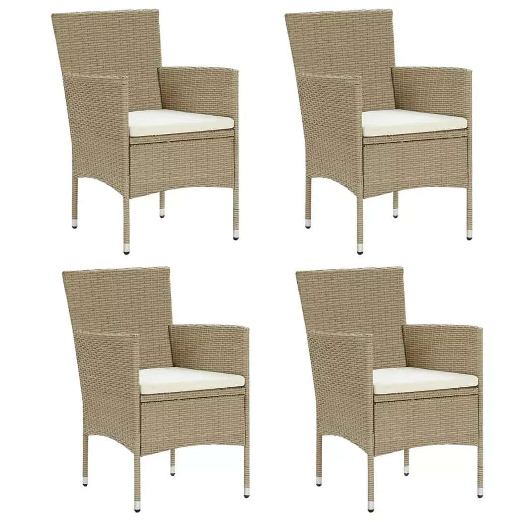 VidaXL - Gartenstuhl poly-rattan, One Size, Beige