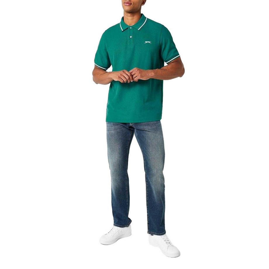 Slazenger  Polo Motiftyle Rayure Contrastée Sur Bord 