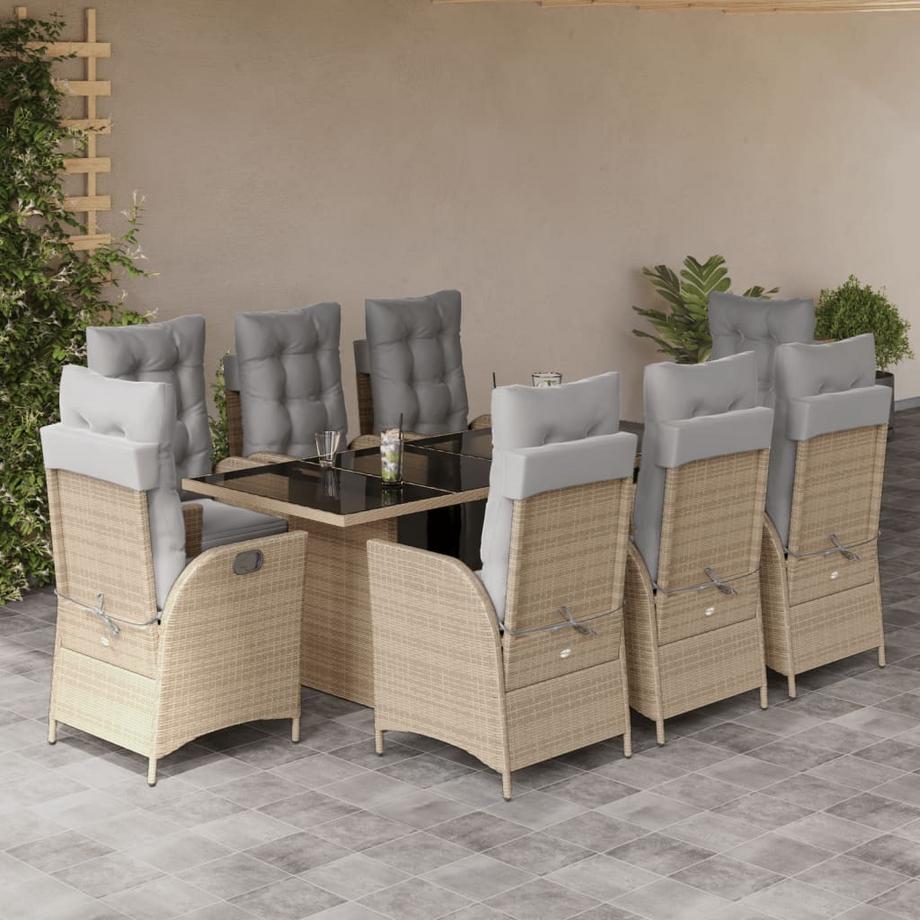 VidaXL set da pranzo da giardino Polirattan  