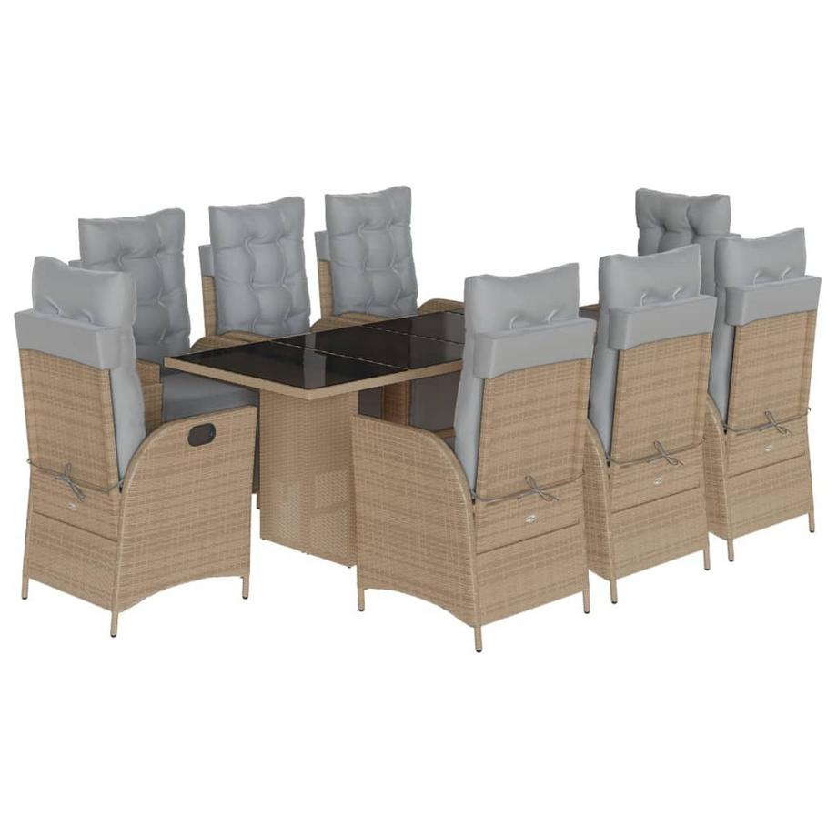 set da pranzo da giardino Polirattan