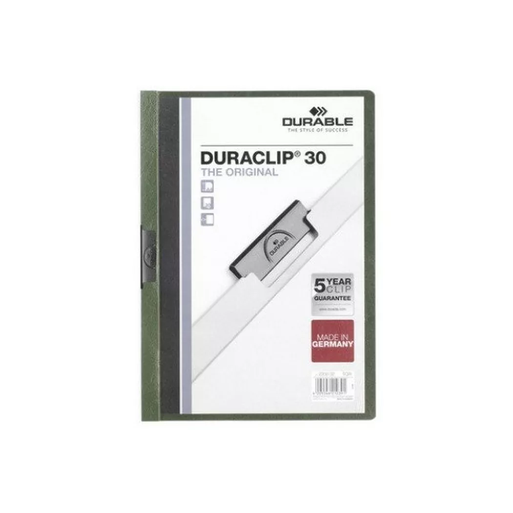 DURABLE Classeur à pince DURACLIP 30 220032 pour 30 feuilles A4 pétrole