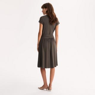 La Redoute Collections Robe Manches Courtes Col V Ceinture à Nouer  