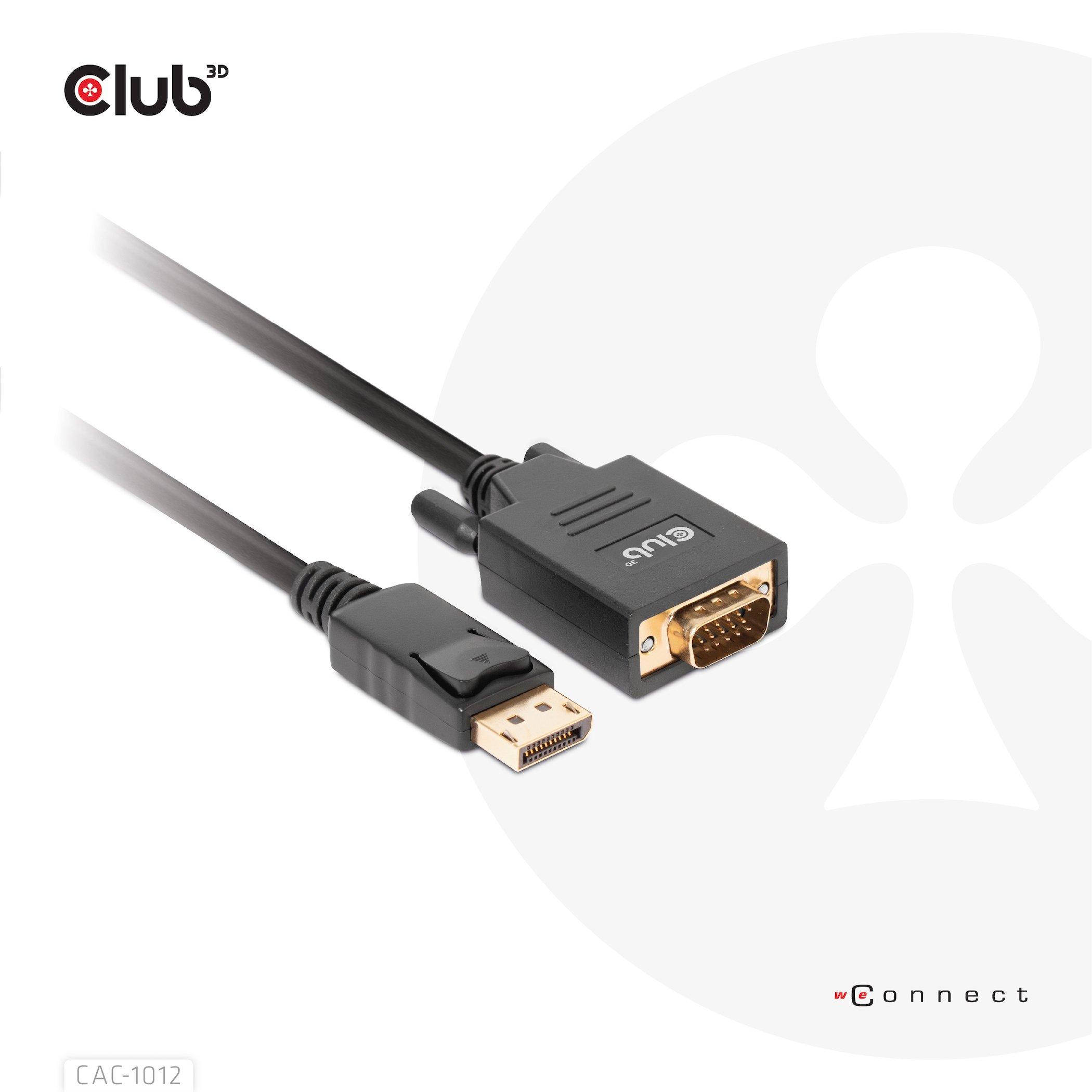 CLUB 3D  Adapterkabel DisplayPort - VGA 