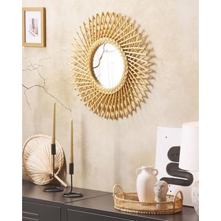 Beliani Miroir en Rotin Boho TAGOLU  