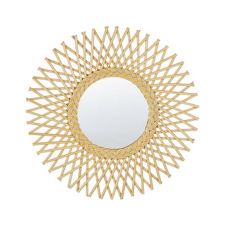 Beliani Miroir en Rotin Boho TAGOLU  