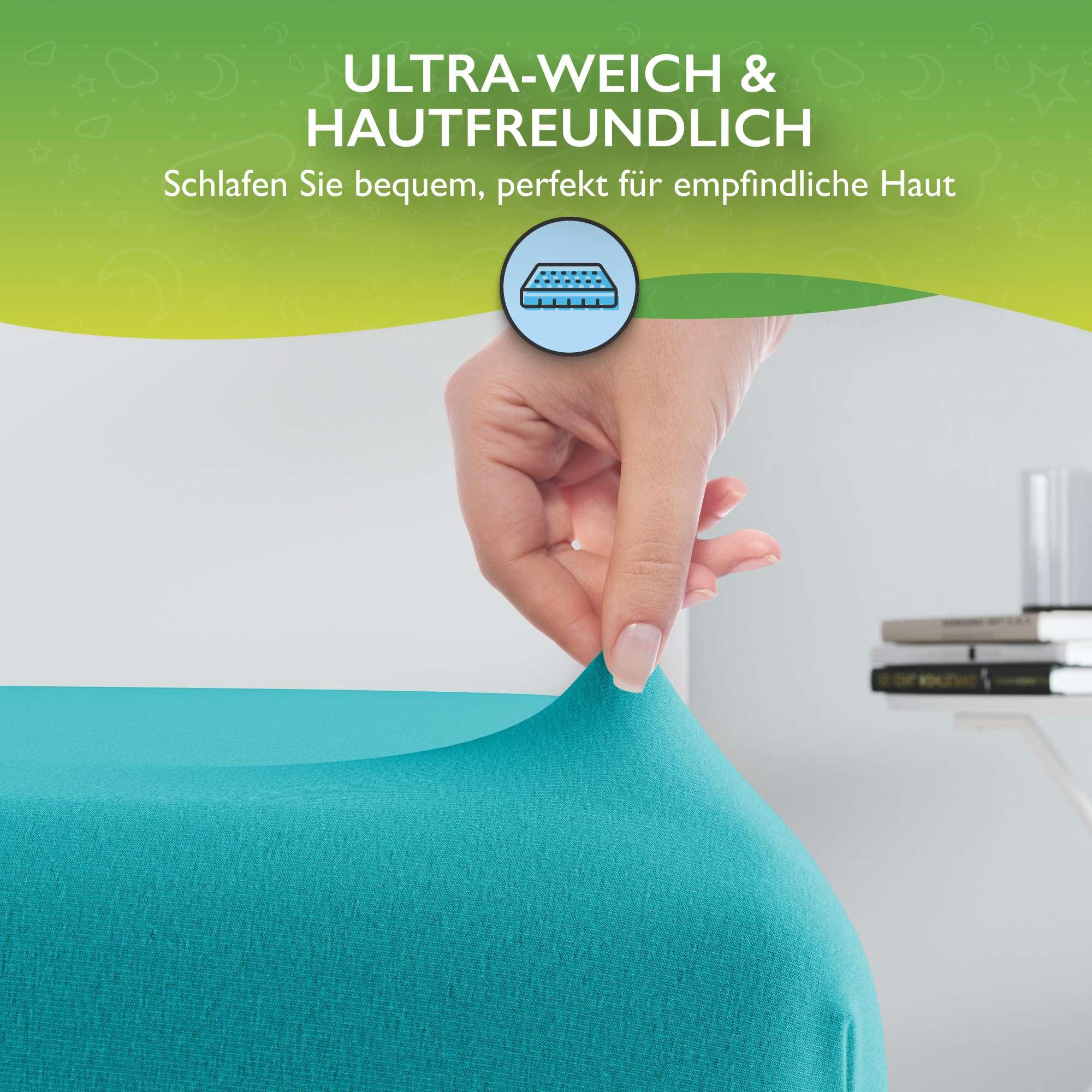 etérea Himmlische Qualität Topper Drap housse Comfort Jersey  