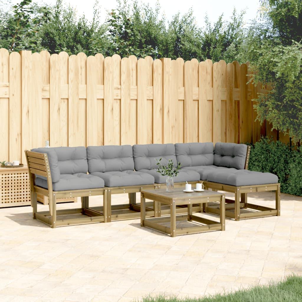 VidaXL set divano da giardino Legno di pino impregnato  