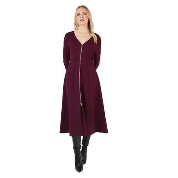 Midikleid Mit vorderem Reißverschluss