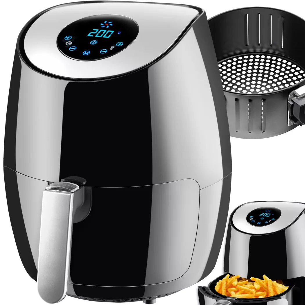 Tectake – Heissluftfritteuse Mitch 3,6 l, Schwarz