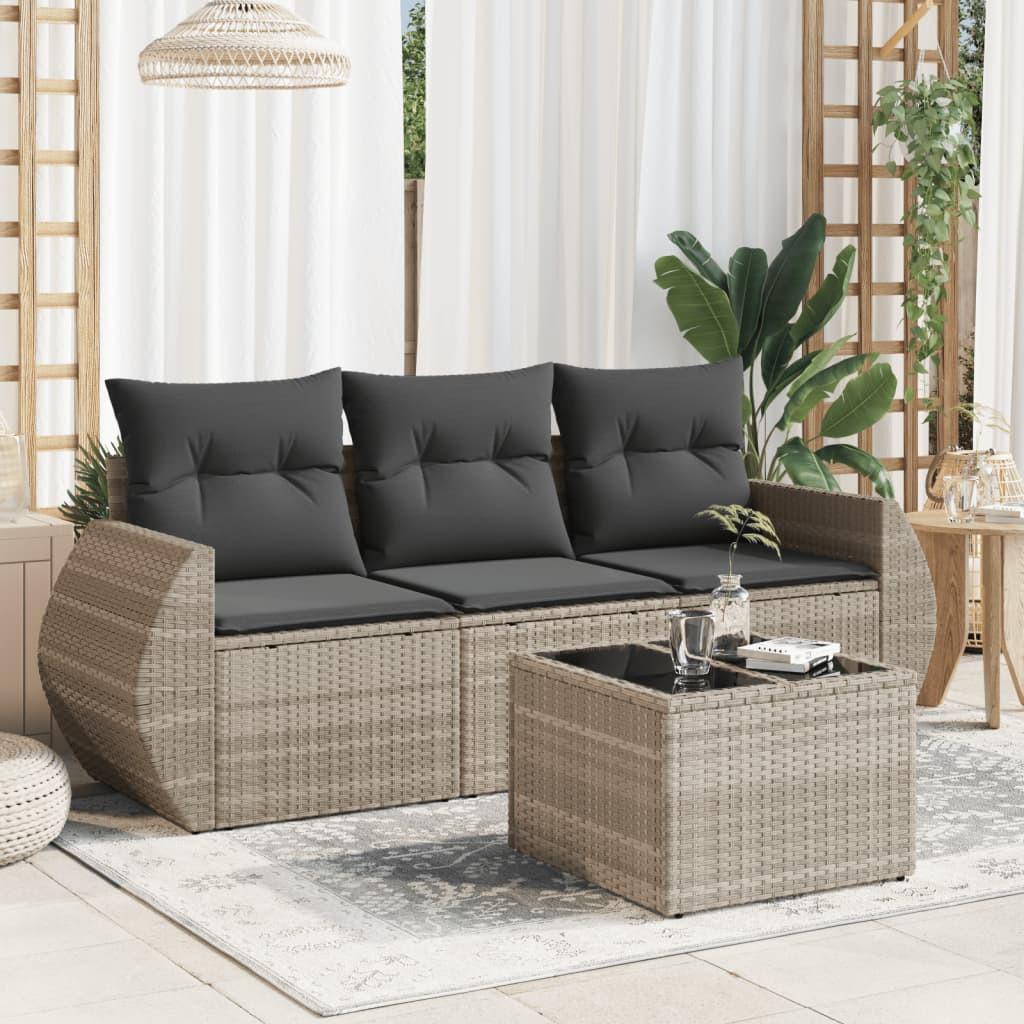 VidaXL set divano da giardino Polirattan  