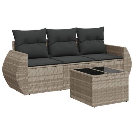 VidaXL set divano da giardino Polirattan  