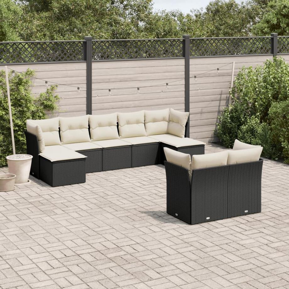 VidaXL set divano da giardino Polirattan  
